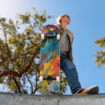 Vivid Chaos Splash Graffiti Skateboard<br><div class="desc">Bold abstract graffiti-inspired splashes in neon hues and dripping textures; a urban art statement that energizes apparel with dynamic colorways and expressive movement.</div>