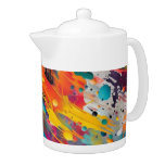 Vivid Chaos Splash Graffiti Teapot
