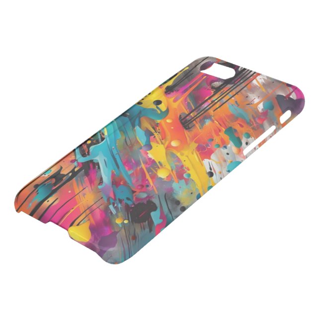 Vivid Chaos Splash Graffiti Uncommon iPhone Case (Bottom)
