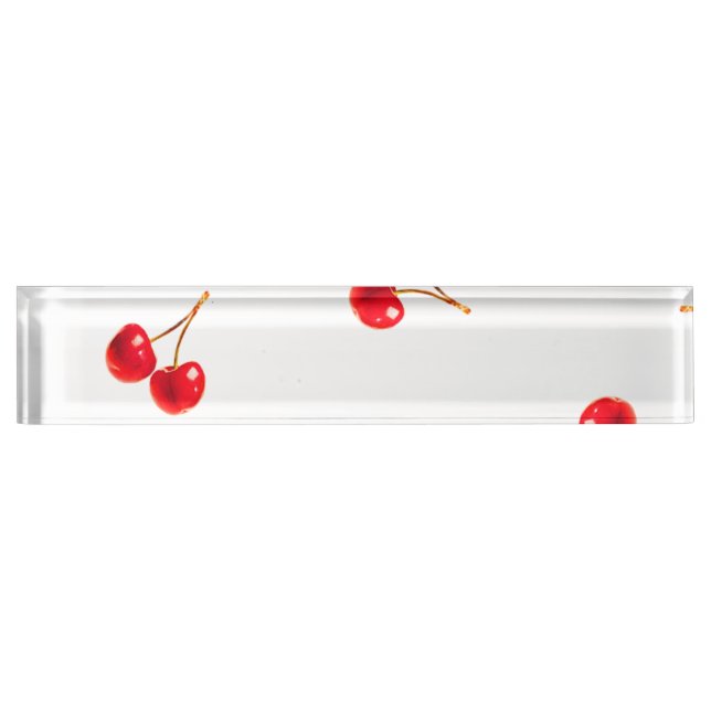 Vivid Cherry Pattern Name Plate (Front)