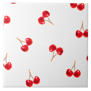 Vivid Cherry Pattern Tile