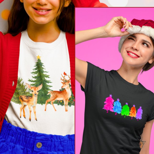 Vivid Christmas Trees T-Shirt (Creator Uploaded)