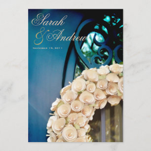 Vivid Church Doors Wedding Invitation