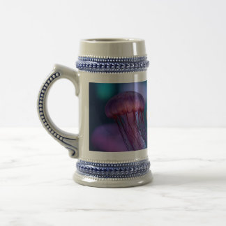 Vivid color jellyfish beer stein
