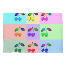 Vivid Colorful Cherries - Pop Art