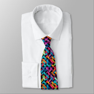Vivid Colors Basketweave Neck Tie