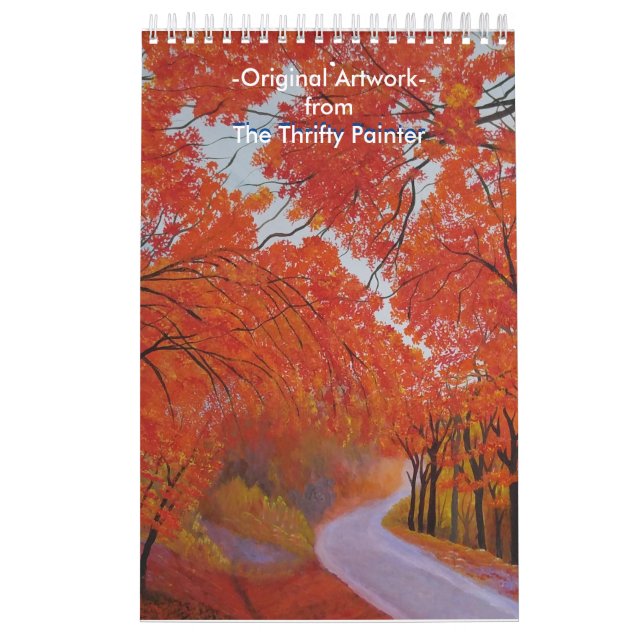 Vivid Colors Original Acrylic Paintings  Calendar (Cover)