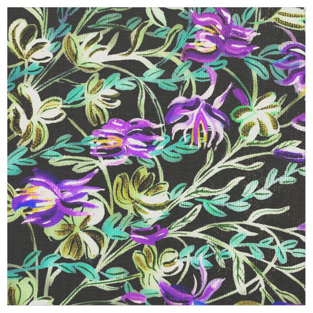 Vivid Columbine Fabric (Close Up)