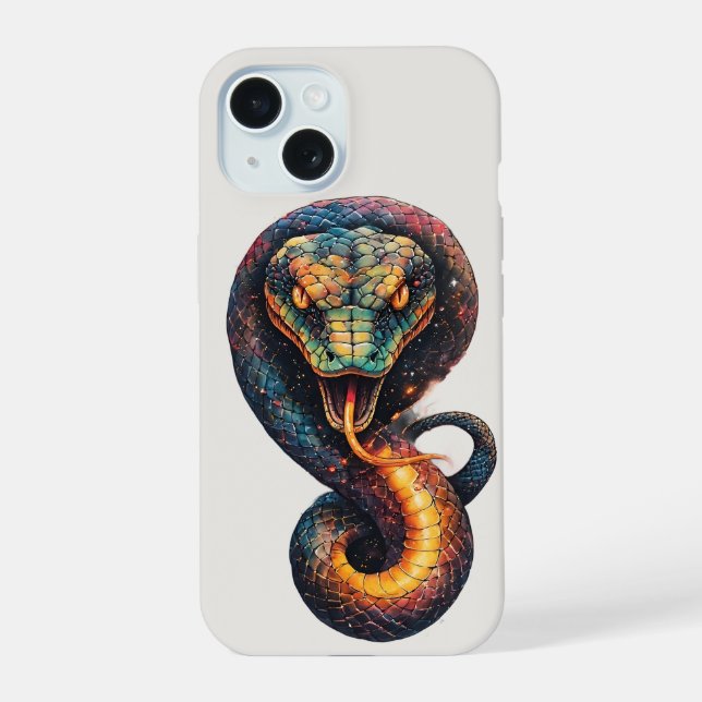 Vivid Cosmic Serpent Iphone Case (Back)
