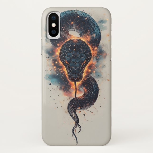 Vivid Cosmic Serpent With Expansive Space Case-Mate iPhone Case (Back)