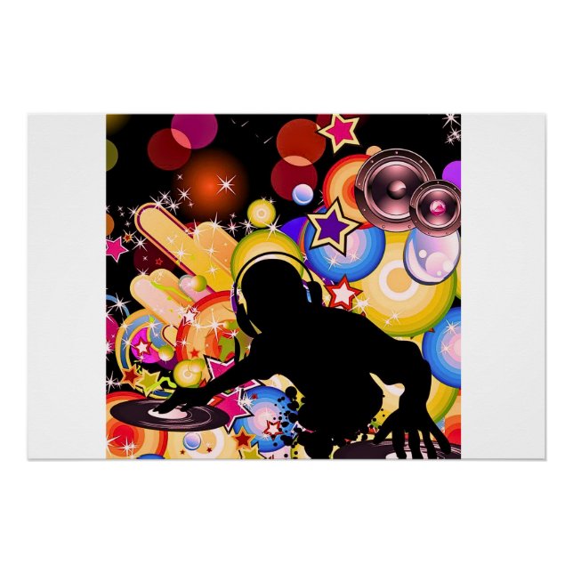 Vivid DJ Music Wall Art | Modern Gloslossy Poster (Front)