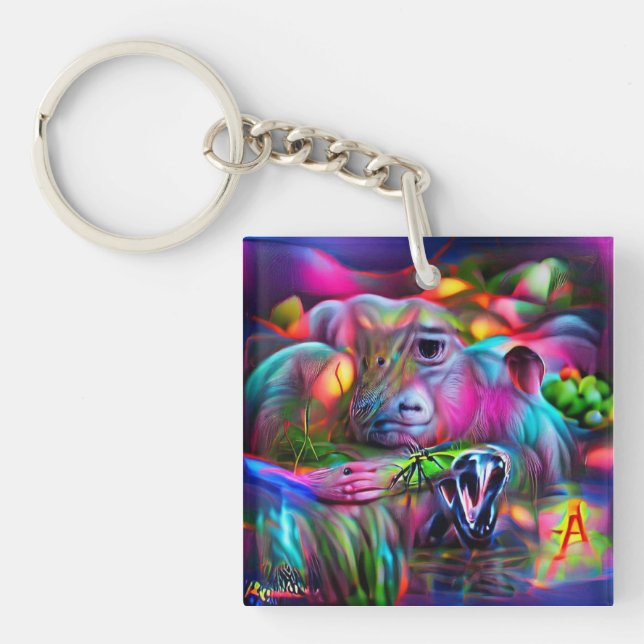 Vivid Dreamscape:  Agrizoophobia  Keychain (Front)