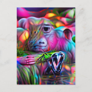 Vivid Dreamscape: Agrizoophobia Postcard
