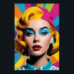 Vivid Elegance - Bold Pop Art Woman Poster<br><div class="desc">Make a statement with this striking pop art portrait of a woman with vibrant yellow hair. Featuring bold colors, sharp contrasts, and a modern artistic flair, this eye-catching wall art adds a touch of retro-cool energy to any space. Perfect for art lovers, contemporary décor enthusiasts, and those who appreciate the...</div>