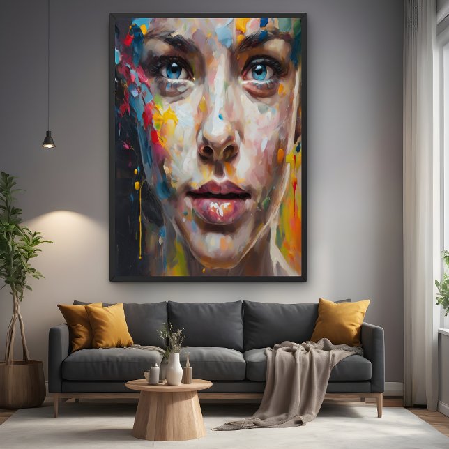 Vivid Expression – Abstract Portrait Art Poster (Creator Uploaded)