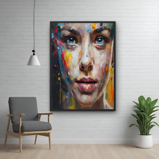 Vivid Expression – Abstract Portrait Art Poster (Creator Uploaded)