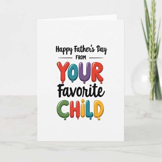 Vivid Fathers Day Letter Card (Front)