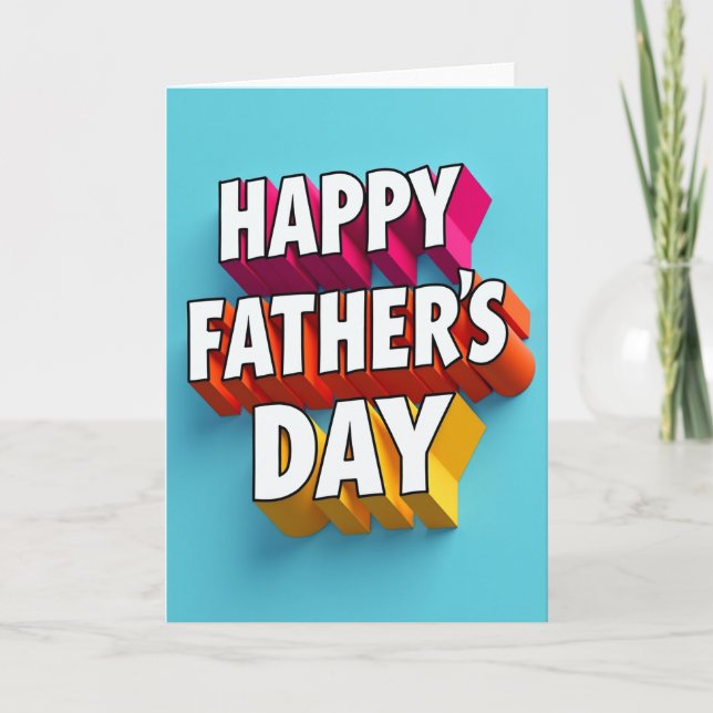 Vivid Fathers Day Message Card (Front)