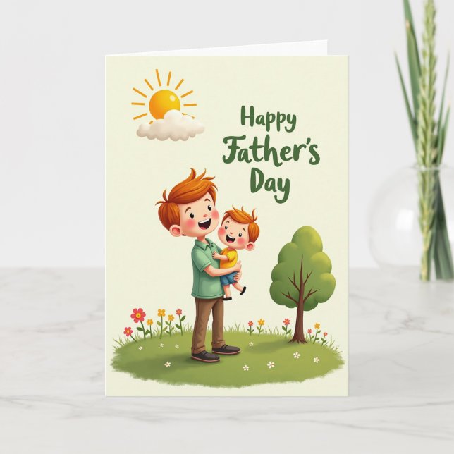 Vivid Fathers Day Smiles Card (Front)