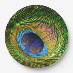 Vivid Feather Paper Plates