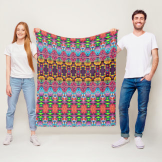 Vivid Fleece: Trendy Blanket Patterns on Zazzle