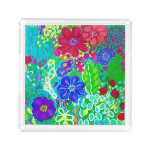 Vivid Floral Acrylic Tray 