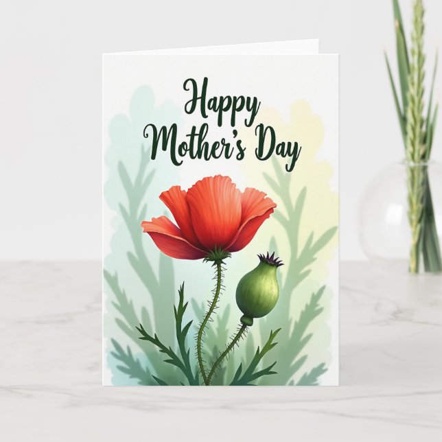 Vivid Flower Mothers Day Card (Front)