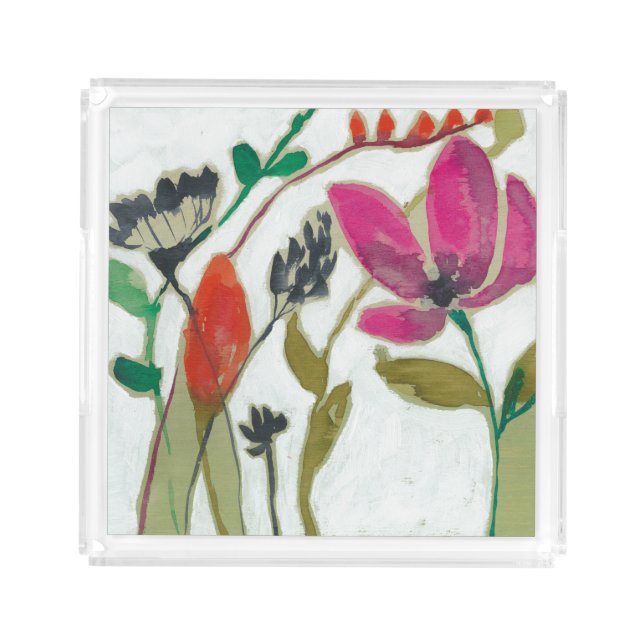 Vivid Flowers Acrylic Tray (Front)