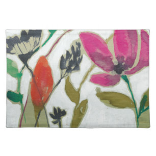Vivid Flowers Cloth Placemat