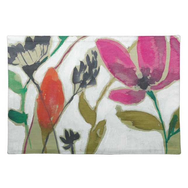 Vivid Flowers Cloth Placemat (Front)