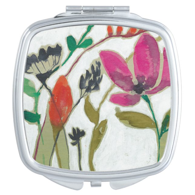 Vivid Flowers Compact Mirror (Front)