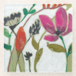 Vivid Flowers Glass Coaster<br><div class="desc">Vivid Flowers II by Jennifer Goldberger. Collection of individual flowers in a vivid color palette.</div>