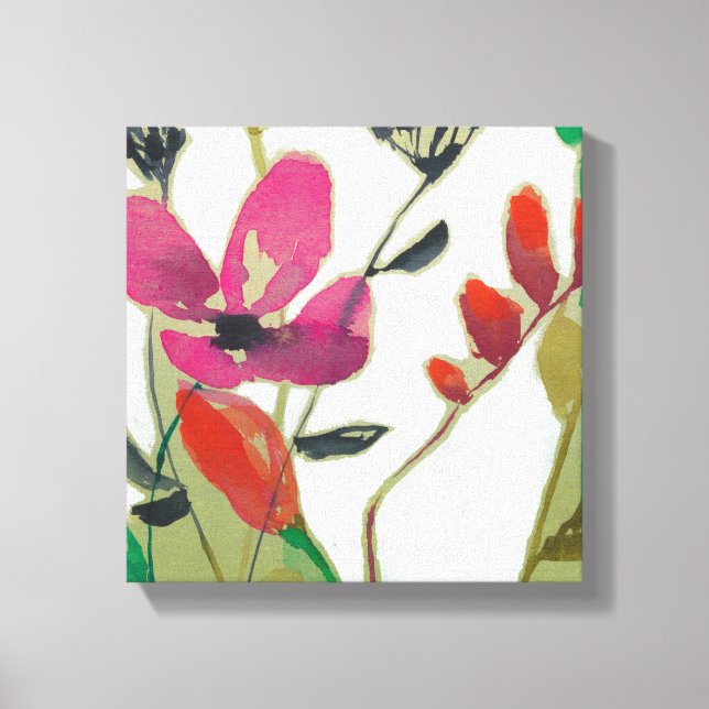 Vivid Flowers I Canvas Print (Front)