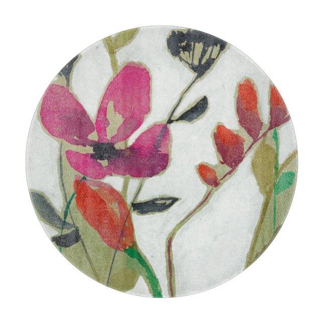 Vivid Flowers I Cutting Board (Front)