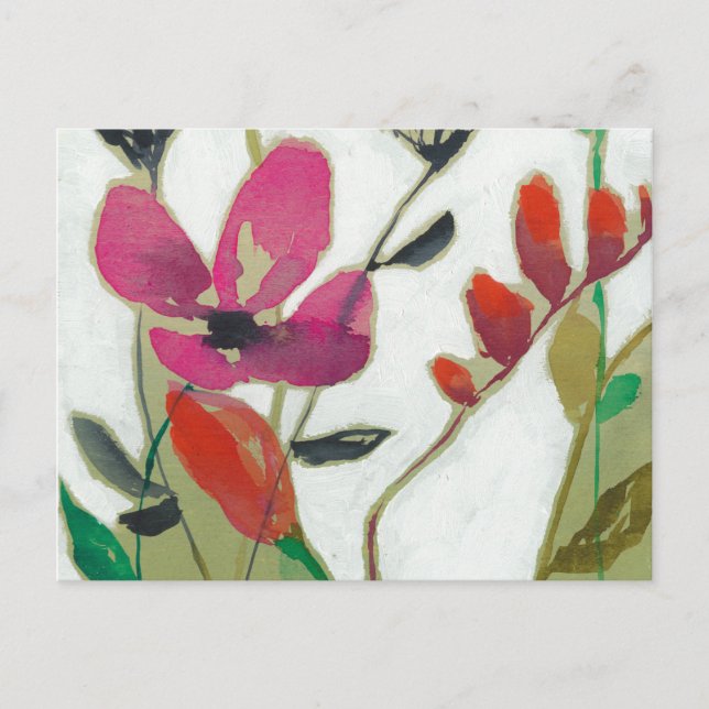 Vivid Flowers I Postcard (Front)