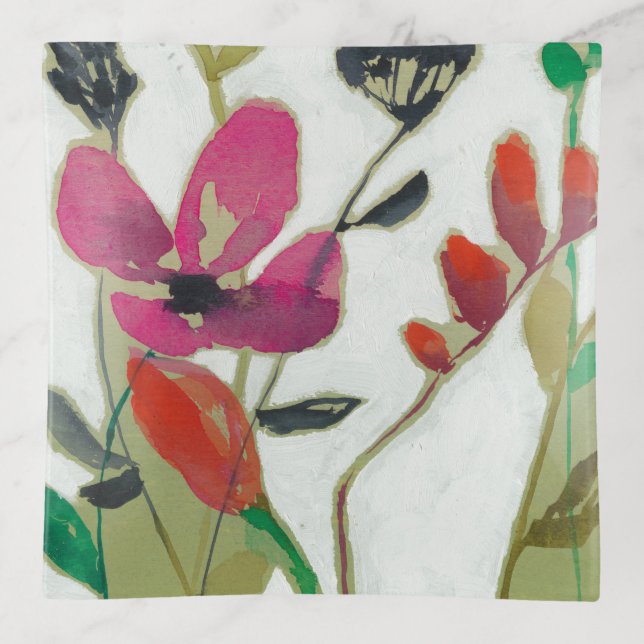 Vivid Flowers I Trinket Tray (Front)