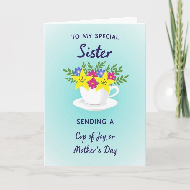 Vivid Flowers Mothers Day Card (Front)