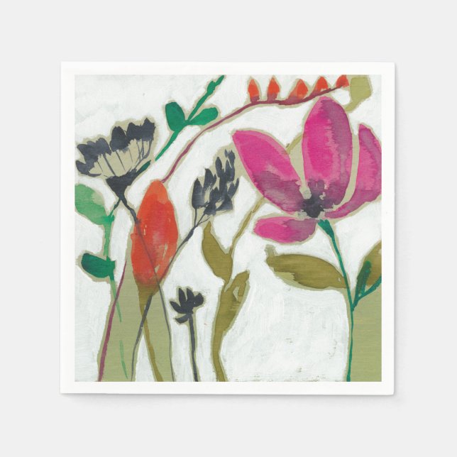 Vivid Flowers Napkins (Front)