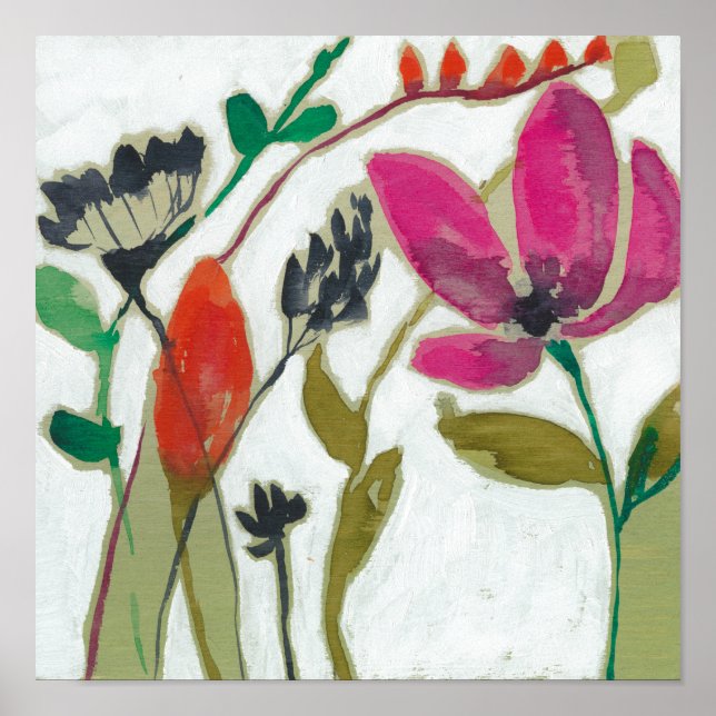 Vivid Flowers Poster (Front)