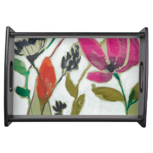 Vivid Flowers Serving Tray