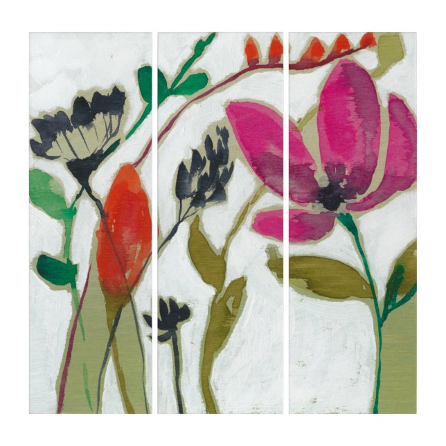 Vivid Flowers Triptych (Front)