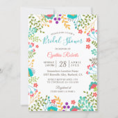 Vivid Fresh Spring Floral Cute Bridal Shower Invitation (Front)