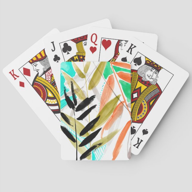 Vivid Fronds II Poker Cards (Back)