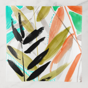 Vivid Fronds II Trinket Tray