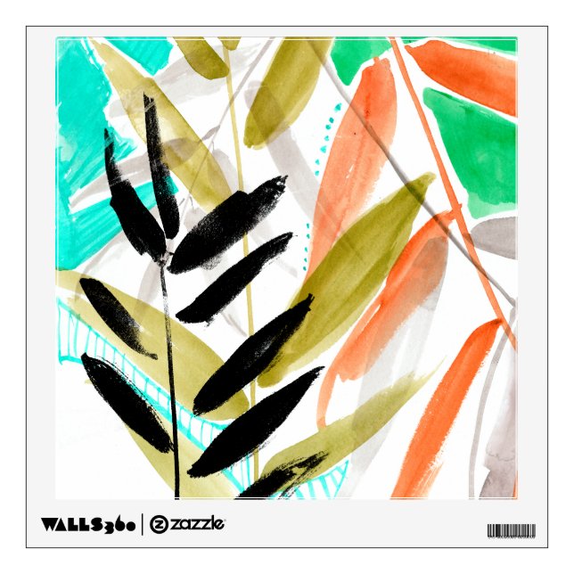 Vivid Fronds II Wall Decal (Front)