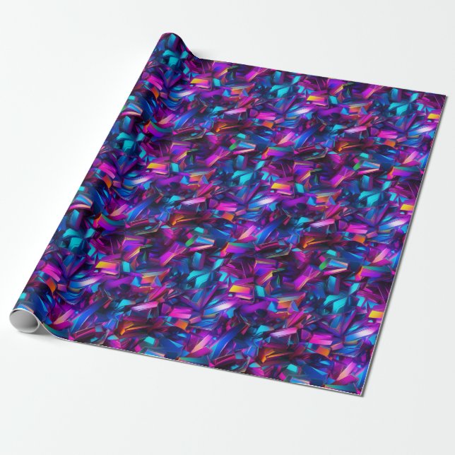 Vivid Geometric Dance Wrapping Paper (Unrolled)