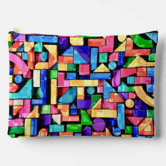 Vivid Geometric Flow Accessory Pouch