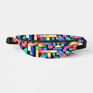 Vivid Geometric Flow Fanny Pack