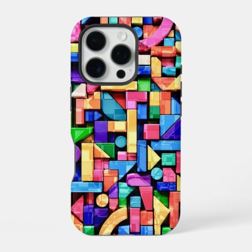 Vivid Geometric Flow iPhone 16 Pro Case