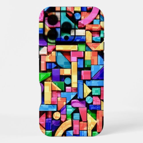 Vivid Geometric Flow iPhone 16 Pro Max Case